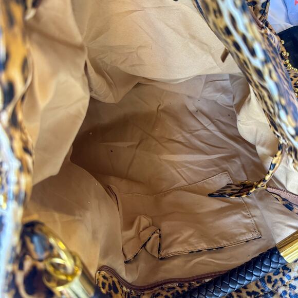 Edgy Biker Chic Handbag Bundle | 4-Piece Harley-Davidson Leopard Studded Lot - Picture 4 of 11